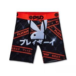 Size Large - PSD Playboy Tokyo Boxers Underwear Black Orange NEW